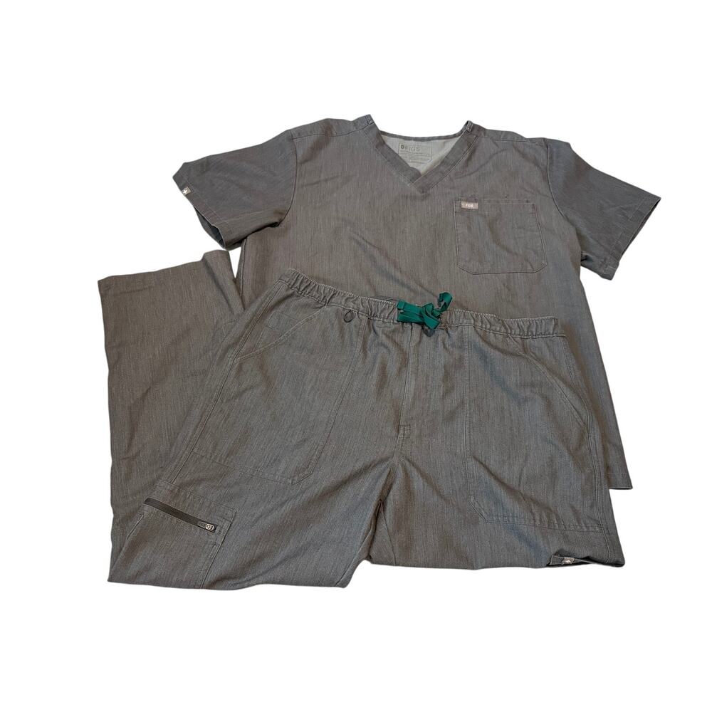 FIGS Charcoal Grey Scrub Set MIXED SIZES: XXL Top XL Cairo Cargo Pants